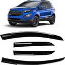 4 Pieces Smoke Tinted Tape-On Side Window Deflectors Rain Guards Designed for 2018-2023 EcoSport