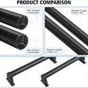 3ft Hand Rails for Outdoor Steps Industrial Stair Railing Metal Hand Rails for Indoor Stairs Wall Mount Railing for Stairs 1.5" Tube Pipe Stair Handrail for Steps (3 Feet - 1.5 Inch Tube Diameter)