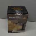 Space Heater for Indoor Use, 1500W PTC Ceramic Heater with Thermostat, Small Space Heater 2S Rapid Heating, 3 Modes, Electric Portable Heater with Safety Protection for Bedroom, Quiet Office (BLACK)