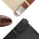 CHAOREN Leather Ratchet Belt Men 2 Pack - Customizable Fit, Effortless Style (35mm) (36" to 42" Waist Adjustable, Black - Carbon Fiber/Tan)