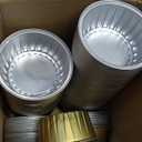 300 Pcs Patelai Aluminum Foil Cups 4.2 oz Mini Baking Cups Gold Cupcake Liners Disposable Ramekins Foil Muffin Pans for Pie Souffle Pudding Holder Wedding Birthday Party (Round)