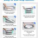 16L Collapsible Mop Bucket with Handles - Space Saving Foldable Silicone Tub for Cleaning, Laundry, Storage - Portable Wash Basin for Home & Car - 4.2 Gallon Compact Utility Bucket
