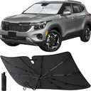 [2026 Upgraded] Econour Premium Windshield Umbrella Sun Shade | Foldable Car Window Shade for Front Windshield | Sun Blocker Visor Extender | Heat Protection for Sedans, SUVs, Trucks | Medium 57"x33"