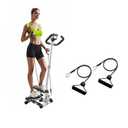 Ecogou Stepper for Exercise at Home, Stair Stepper with Handlebar and Resistance Bands, Low Noise and Smooth, 360 LB Max Weight Stepper Machine with LCD Monitor for Families, Apartments, Gyms