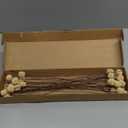 30 PCs Billy Ball Craspedia Bouquet: Natural Dried Flowers for Vase, Boho Decor & DIY Parties - White