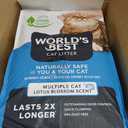 WORLD'S BEST CAT LITTER Multiple Cat Lotus Blossom Scented 32-Pounds - Natural Ingredients, Quick Clumping, Flushable, 99% Dust Free & Made in USA - Floral Fragrance & Long-Lasting Odor Control