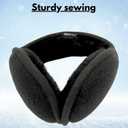 2 x MDSTYLE Winter Ear Muffs for Men & Women - Adjustable & Foldable - Fleece Ear Warmer Ear Covers Cold Weather Outdoor