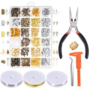 PAXCOO Jewelry Making Supplies Kit - Repair Tools with Accessories, Pliers, Findings, Beading Wires for Adults and Beginners