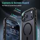 jaroco Magnetic for iPhone 17 Pro Max Case, [Compatible with MagSafe][Military Grade Drop Protection][Heavy Duty Protection][Non-Slip][Shockproof] 2-Layer Durable Bumper Phone Case 6.9''-Black