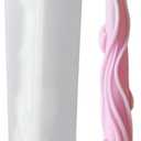 Long Cylindrical Flower Silicone Mold, Taper Embossed Candle Mold for Soap Soy Wax DIY Handcraft, Long Classic Resin Mold Gift Wedding Party Festive Days Home Decoration (Tulip)