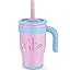 KXIAOCHEN Toddler Tumbler With Straw Spill Proof 14 Oz, Kids Tumbler With Handle Insulated Stainless Steel BPA-Free Keeps Drinks Cold up to 24 Hrs for Travel Cup Holders Outdoors, Green Powder Fruit