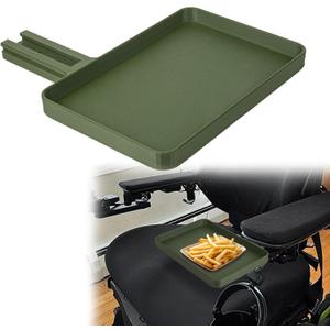 Wheelchair Tray for Permobil,Wheelchair Tray Table Removable Adult,Compatible with F5 F3 Models for Standard Rail Armrests 8.46 x 5.71 Inch Surface to Hold Items