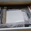 TigerDad Adjustable Height C Table Sofa Side Bedside Table with Wheels, Hospital Bed Table Rolling Tray with Storage, Mobile Computer Desk Laptop Table for Home Use