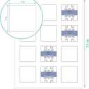 MaxGear 2" x 2" Square Labels, for Inkjet or Laser Printer, Matte White Printable Sticker Labels Sheets, Strong Adhesive, Dries Quickly, Holds Ink Well, 1200 Pcs