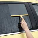 HIWARE All-Purpose Shower Squeegee for Shower Doors, Bathroom, Window and Car Glass - Brass, Stainless Steel, 10 Inches