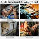 12 Pcs Cable Management D Ring - 2 Inch D Ring Aluminum Cable Distribution Ring for Sorting Out Electric Cables - Black