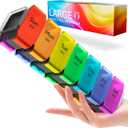 Extra Large Pill Organizer 2 Times a Day  XL Pill Box 7 Day with Big AM/PM Compartments  Fits Large Vitamins, Supplements & Gummies, for 7 or 14-Day Use, Color-Coded, Senior-Friendly, No Spills