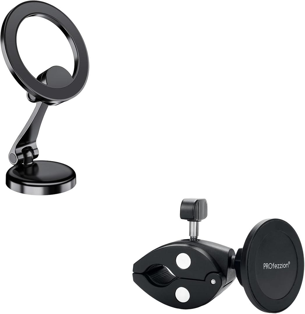 PROfezzion Magnetic Car Phone Mount + Phone Holder Mount Magnetic Accessories