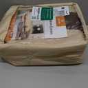 WJ-X3 Round Patio Furniture Cover, 110" D x 31" H, Waterproof, UV Resistant, Anti-Fading Outdoor Cover for Round Dining Table and Chairs Set, Beige & Coffee