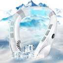 Jawhock Neck Fan with Cooling Plate｜Portable Neck Air Conditioner｜4400mAh Rechargeable Battery｜Hands Free Bladeless Fan for Gym Office Travel Camping｜3 Speed Personal Cooling Fan