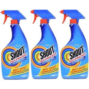 Shout Advanced Spray and Wash Laundry Stain Remover Gel, Best Shout Formula, 22 oz - Pack of 3