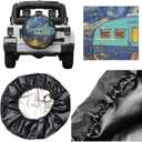 Starry Sky Spare Tire Cover Wheel Protectors Weatherproof Sun Protection Covers Universal for SUV Jeep Travel Trailer 16"