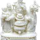 oarehol Fu Lu Shou Statues, Chinese Lucky God Fuk LUK Sau Statue Home Office Decor, Feng Shui Three Gods for Happiness, Wealth and Longevity Housewarming Gifts