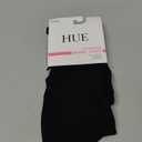 HUE womens Opaque Sheer to Waist Opaque Tight (4, Black)