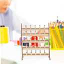 LIOOBO Wooden Thread Spool Rack for Sewing Braiding Craft Embroidery Spool Saver Floss Holder String Holder Thread Organizer Hair Braiding Rack