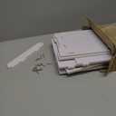 Small Bathroom Storage Cabinet, White Floor Standing Storage Cabinet Home Furniture Shelf, Suitable for Toilet Bedroom Kitchen Living Room