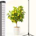 Barrina Vertical Grow Light T10, 42W 5000K, Full Spectrum LED Plant Light for Indoor,Standing Wide Coverage, 4FT Height with On/Off Switch and Tripod Floor Stand