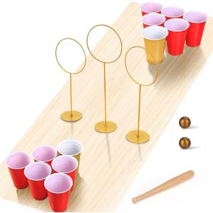 Party Beverage Pong Game Set with 3 PCS Large Goal Posts for Indoor Outdoor Party Cup Pong Throwing Game for Wizard Theme Party House Parties Birthdays Beach Wedding