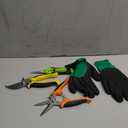 3 Pack Garden Pruning Shears Stainless Steel Blades Handheld Pruners Set with Gardening Gloves