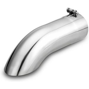 LCGP Turn Down Exhaust Tip 3.5" Inlet, 3.5" Inside Diameter Inlet, 12 Length Stainless Steel Bolt-On Exhaust Pipe