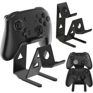 ASIEIT 2Packs Controller Holder, 2 Tier Universal Aluminum Display Stand for Desk Game Enthusiasts Gift Stand Compatible with Series XS, Elite 2, PS5, PS3, Switch Pro and Almost All Controller, Black
