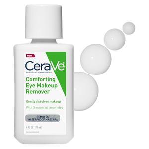 CeraVe Eye Makeup Remover with Hyaluronic Acid and Ceramides, Waterproof, NonComedogenic, Fragrance Free, NonGreasy & Ophthalmologist Tested, 4 Ounces
