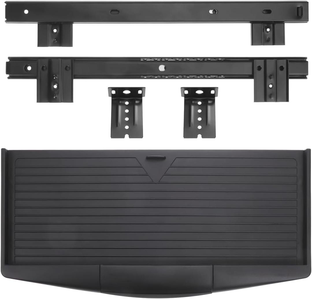 VILLCASE Keyboard Tray Under Desk, Pull Outkey Board Tray for Desk with Drawer C Clamp, 19.6" x 9" Slide-Out Mouse Computer Platform for Home Study Office