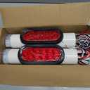 Partsam 2pcs Boat Trailer Guide on Post Pipe Light Set, [DOT Approved] [Patented] IP67 Waterproof Boat Trailer Guide Pole Lights for 2-3/8" PVC Pipe, Turn Signal Brake Tail Lights 12V (White)