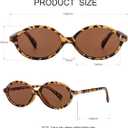 JOVAKIT Retro Oval Sunglasses for Women Vintage Fashion 90s Small Oval Frame Sun Glasses Oval Eyeglasses (Tortoise/Brown) (Brown)