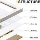 decorUhome Solid Oak Wood 4x6 Picture Frame, Display Pictures 3.5x5 with Mat or 4x6 without Mat, Wall & Tabletop Display Photo Frame, White, 1 Pack