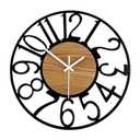 Blorple 20inch/ 50cm Wall Clocks for Living Room Decor Modern Silent Non Ticking Clocks for Dining Room, Bedroom, Kitchen Battery Operated Wood Clock Wall Decor (Wooden Arabic Numerals, 20 inches)