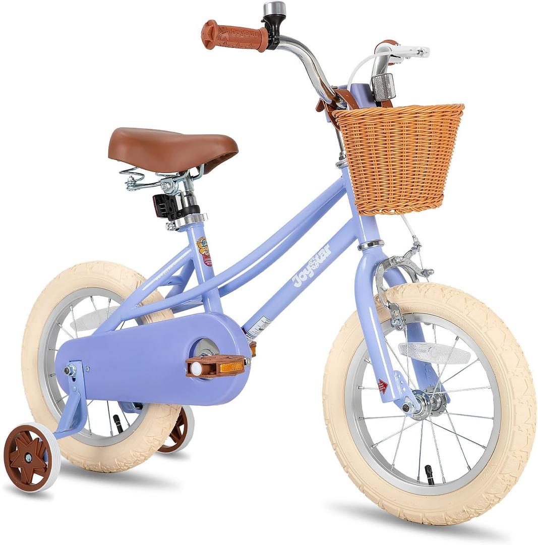 JOYSTAR Girls Bike for 2-12 Years Old Toddlers and Kids, 12" 14" 16" 18 20" Retro Style Kids Bike with Training Wheels, 18 20 Inch Children Bicycle with Kickstand