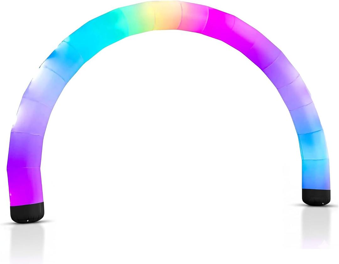 Inflatable Color Changing Arch 9' x 15' x 18"", Sand Bag Base, 4 Modes, Color Changing LEDs