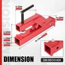 ECOTRIC Clamp On Trailer Hitch 2" Ball Mount Receiver Adapter Bucket Trailer Hitch Competible with Deere Bobcat Tractor Bucket Forklift