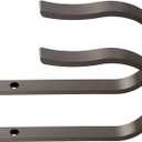 Dark Bronze Curtain Drapery Holdbacks,2Pcs Solid Aluminum U Shaped Wall Mounted Curtain Tiebacks