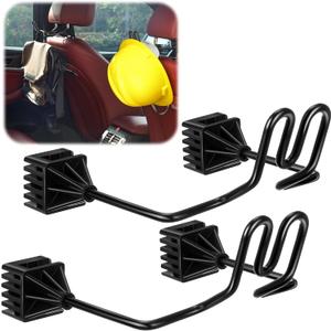 Feekoon 2 Pcs Hard Hat Hanger, Hard Hat Holder for Truck SUV Car Seat to Keep Cap Shape, Car Seat Back Organizers for Caps Clothes Cowboy
