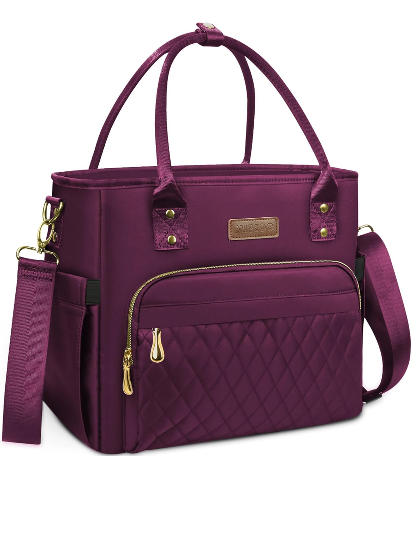 MIYCOO Lunch Bag Lunch Box Women - Leakproof Insulated Lunch Cooler Bag for Women - Large Lunch Tote Bags Adults, Purple