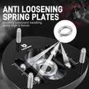 Bevinsee Adjustable Front Camber Plates Compatible with VW Golf MK7 Black