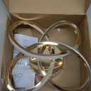 CANEOE Modern Hallway Light Fixtures, 6000K Modern Led Ceiling Light for Hallway, Small Close to Ceiling Lamp for Hallway Corridor Closet Bedroom Bathroom Kitchen Stair Curved Design Ceiling Lights (Rose Gold)