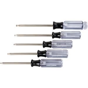CRAFTSMAN Screwdriver Set, Torx, Acetate Handle, 5 Piece (CMHT65051)